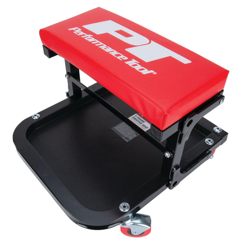 Performance Tool W85035 Rolling Mechanic Shop Stool Seat with Storage
