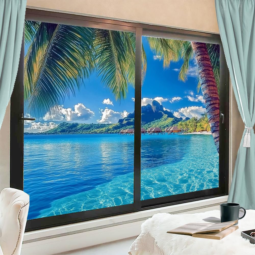 Modern Musical Notes Window Privacy Film 31.5Wx47.2L inch x 2pcs