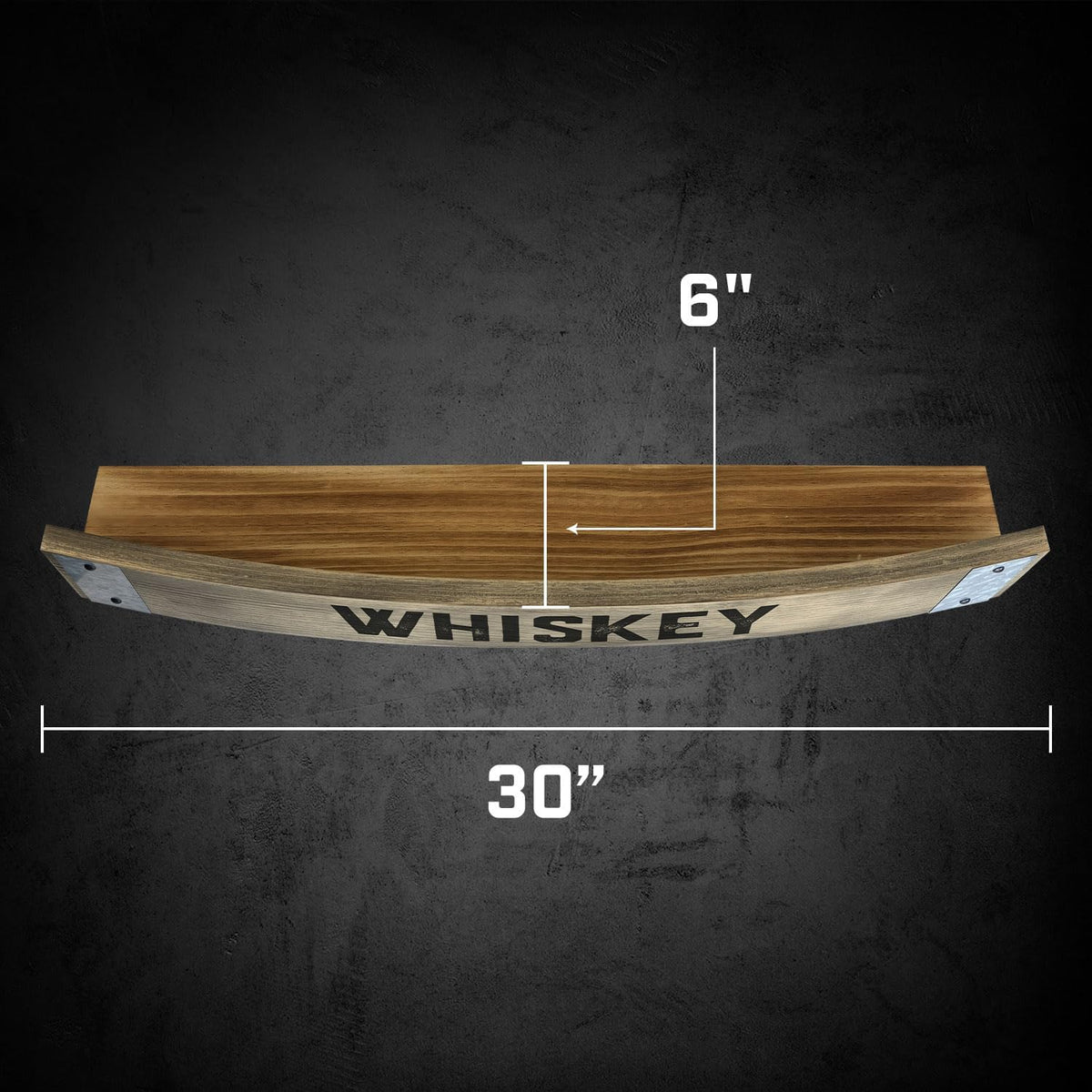 Aged & Charred Whiskey Barrel Shelf