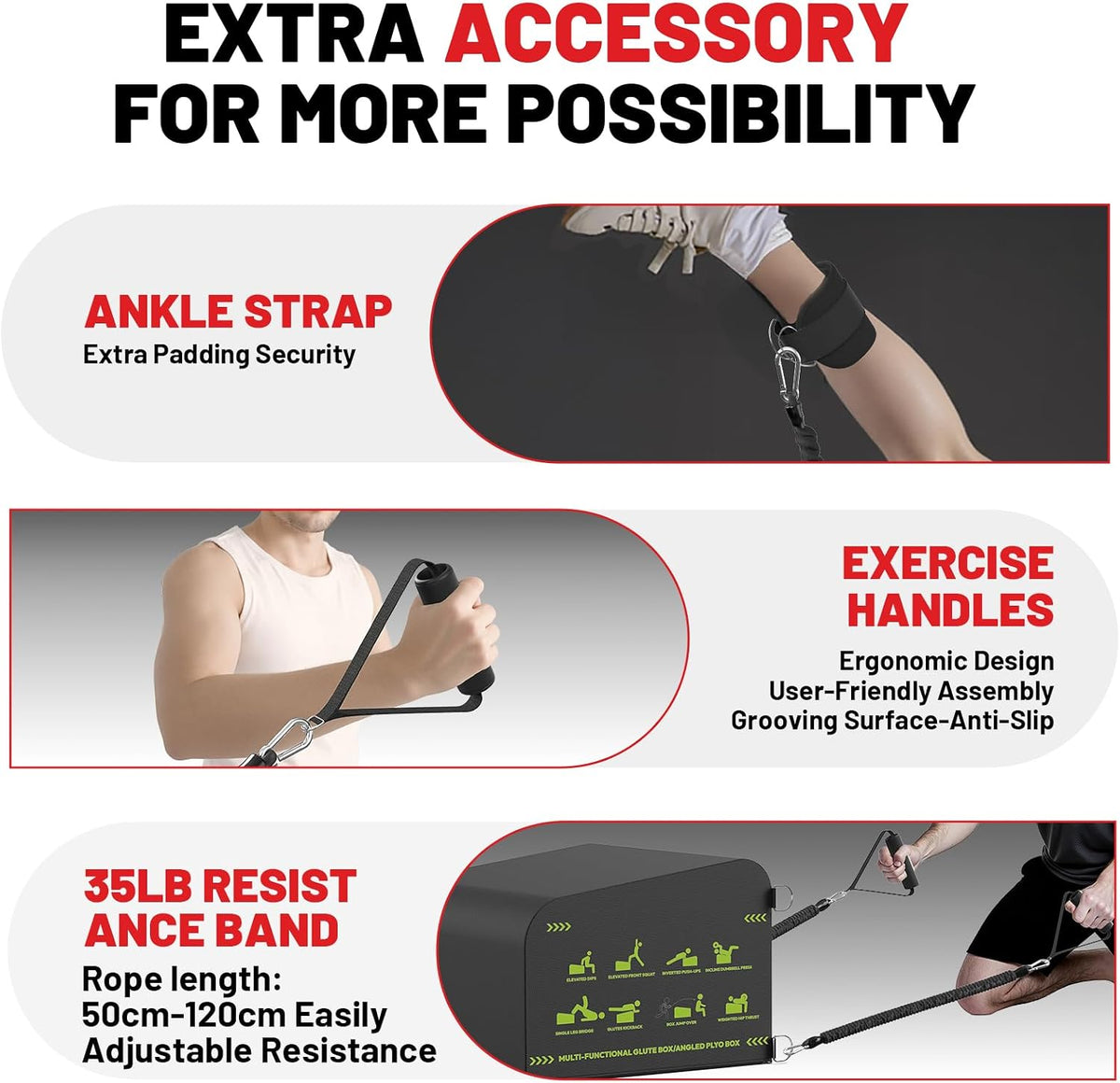 Hip Thrust Box Multifunctional Angled Glute Box for Hip Strength Ab Workout