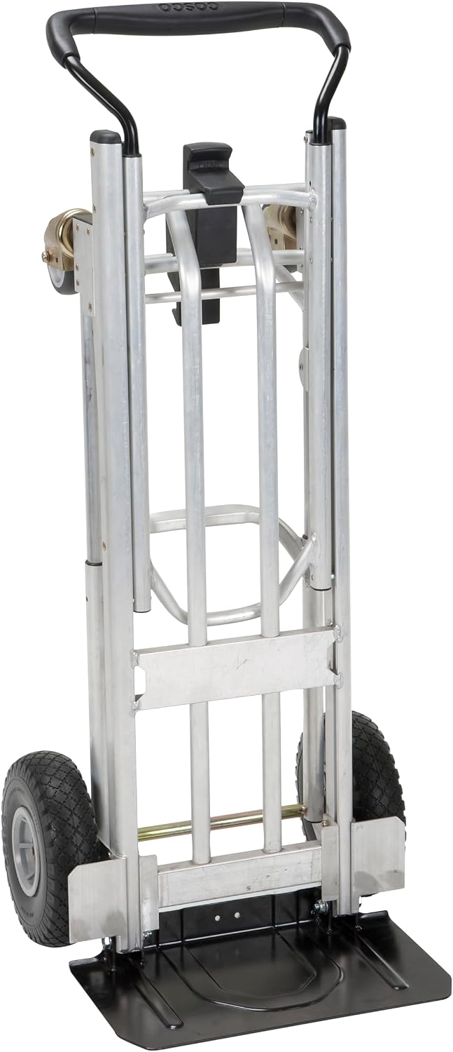 COSCO 4-in-1 Folding Series Hand Truck with Flat-Free Wheels