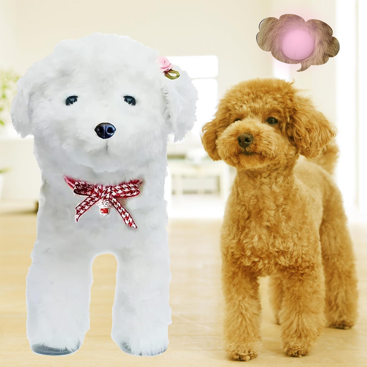 Male Dog Simulation Mating Toy, Dogs Interactive Sleeping Toys, Plush Doll Bride for Male Dog Anxiety Relief Vent Toys, for Estrus Dog, White,25cm