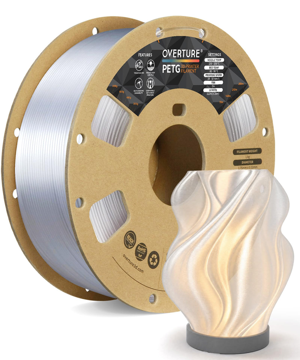 OVERTURE 10KG Bundle High Speed PETG Filament 1.75mm, 3D Printer Filament