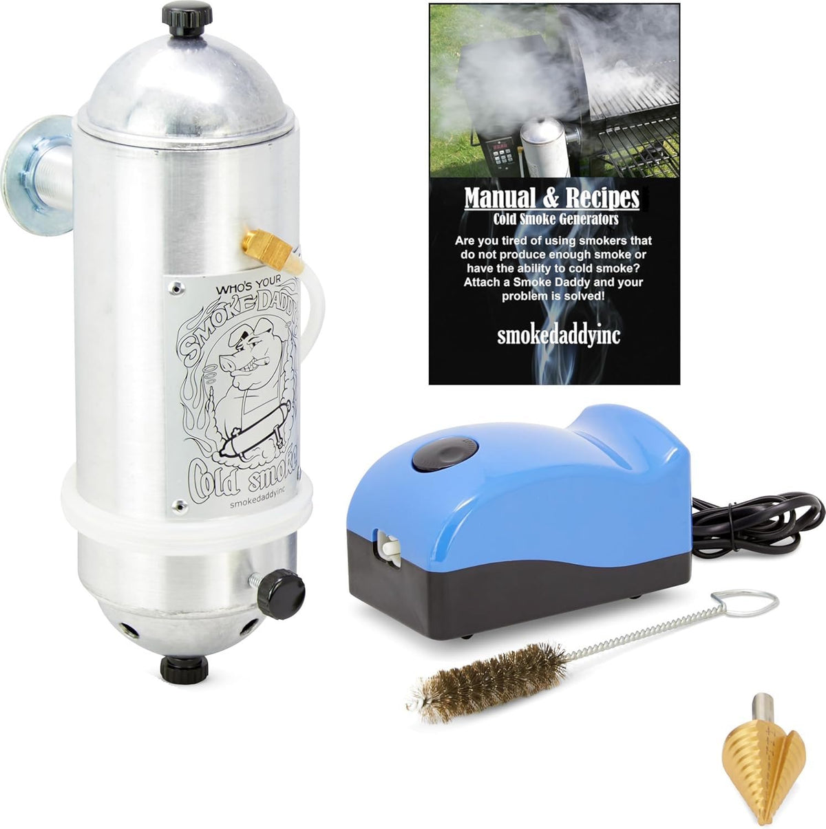 8-Inch Cold Smoke Generator – Heavy-Duty USA-Made Aluminum Body, Works with All BBQ & Pellet Grills – 45 min Burn Time