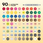 Arrtx OROS 90 Colors Alcohol Markers, Brush & Chisel