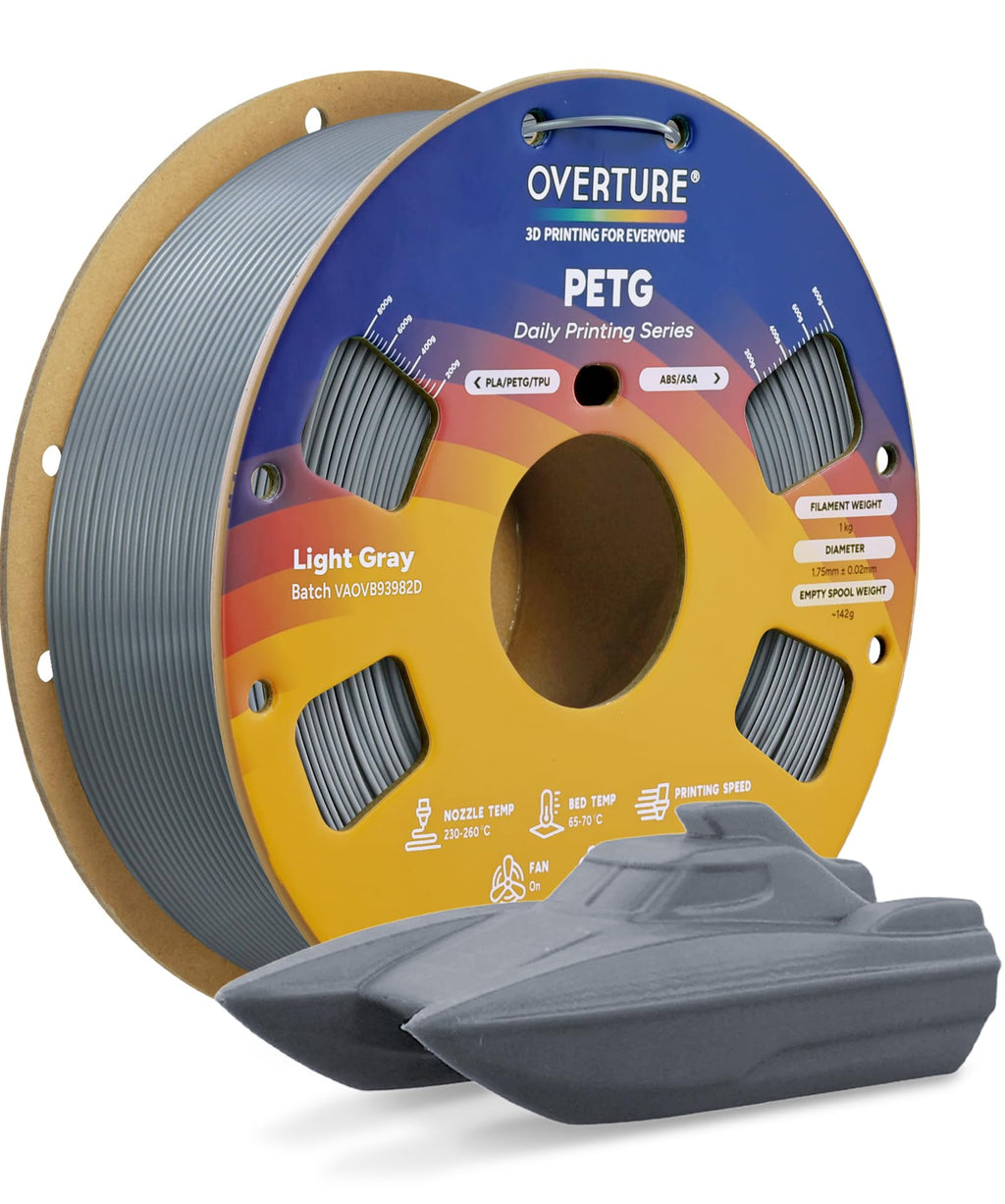 OVERTURE 10KG Bundle High Speed PETG Filament 1.75mm, 3D Printer Filament
