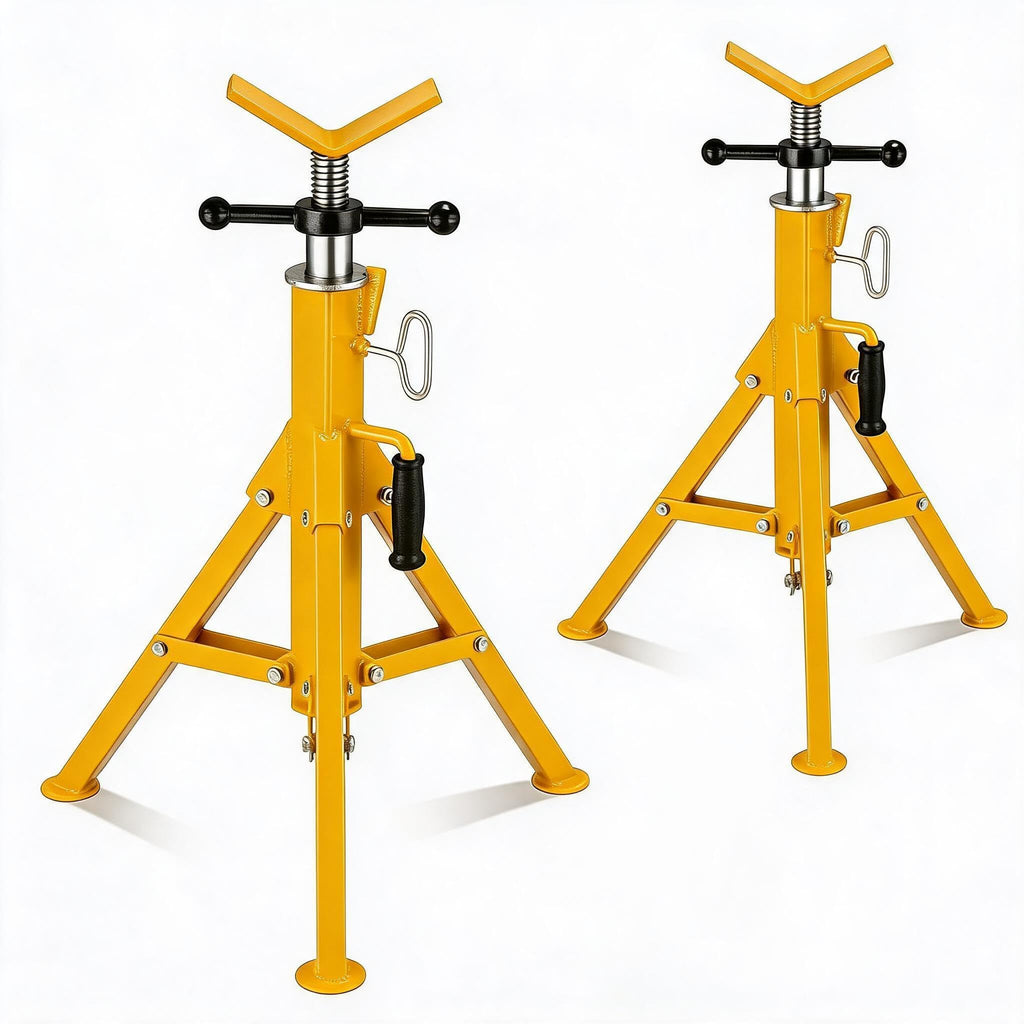 2PCS Pipe Jack Stand, 2500LB Carbon Steel Heavy Duty Pipe Stand,