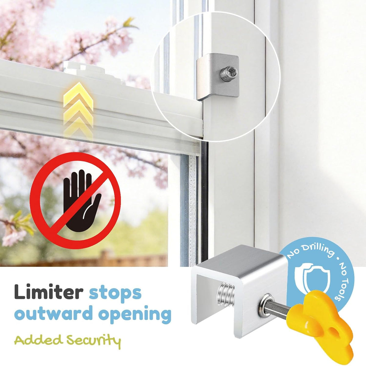 Cat Door for Window & Small Dog, Quick Damage-Free Install, 21"-23 4/5" Width Adjustable, All Aluminum Frame, 4-Way Lock, Magnetic Closure, Extra Window Lock & Sealing Strips (XS)