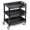 ELAFROS 3-Shelf Heavy Duty Rolling Utility Cart, 32.4 x 18.3 in