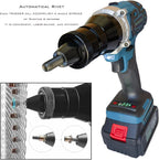 Cordless Rivet Nut Gun, Electric Rivet Nut Tool for Nuts M4-M5-M6-M8-M10