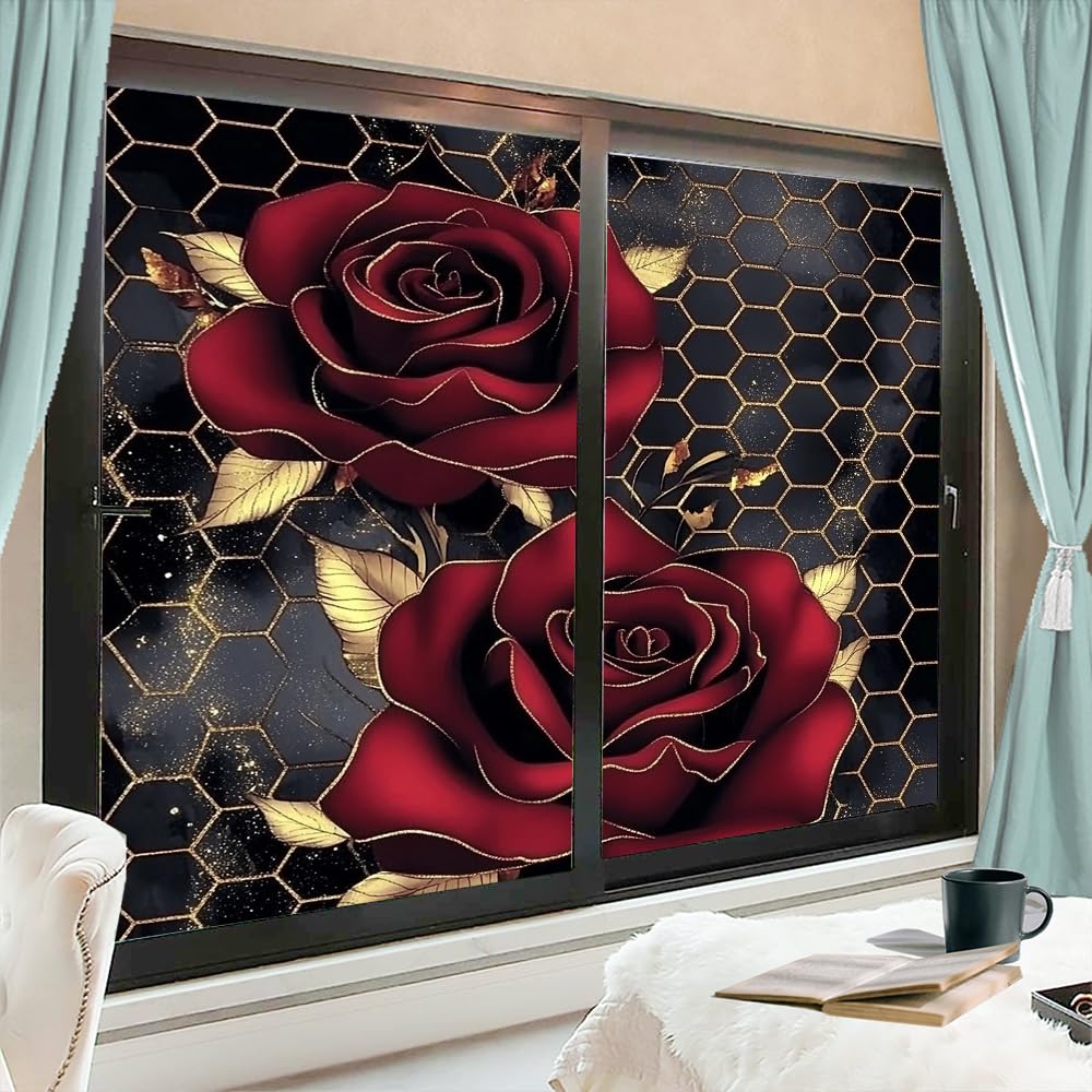 Graffiti Hummingbirds Window Privacy Film 31.5Wx55.1L inch x 2pcs
