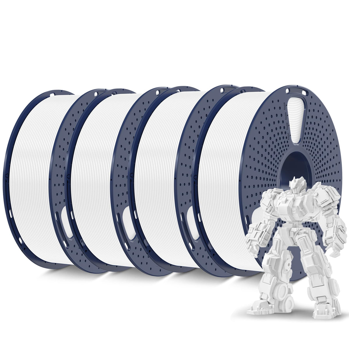 SUNLU PLA Plus Filament 1.75mm, 10KG Bundle, Black & White