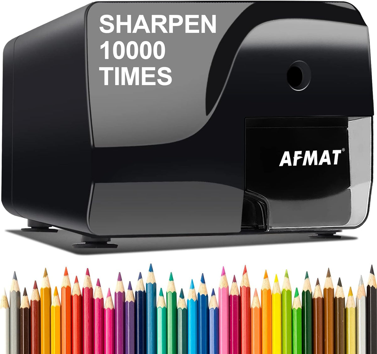 AFMAT Electric Pencil Sharpener for 6-8mm Pencils and Electric Pencil Sharpener 6-11mm Pencils, 2 Pack
