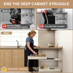 Fokyfok Pull Out Cabinet Organizer,23"-31"W,17"-24"D,Expandable,Adhesive