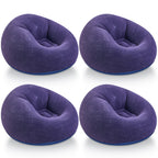 Realspring Inflatable Bean Bag Chairs,Coffee,4 Pcs