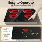 4 Burner Electric Cooktop, Electric Stove Hot Plate Portable Stove Top