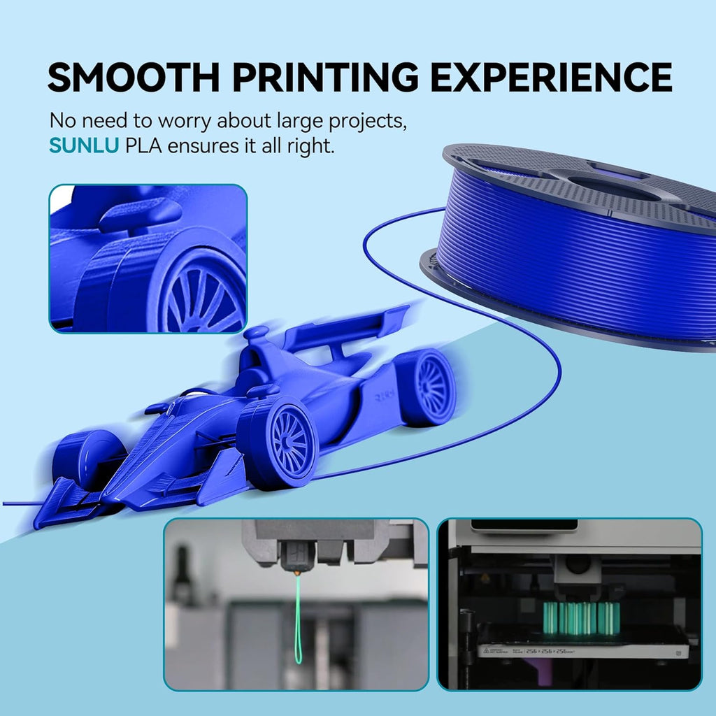 SUNLU PLA 3D Printer Filament, Black & White, 10-Pack, 10KG Total