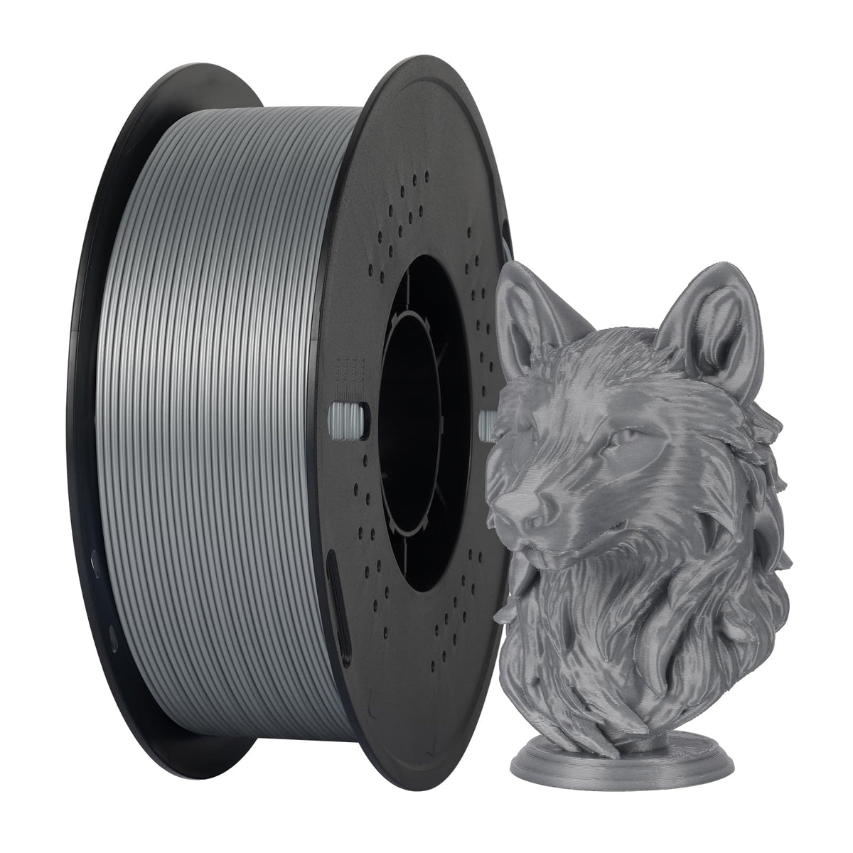 Kingroon PETG 3D Printer Filament, 10 Rolls, Dimensional Accuracy +/- 0.03 mm, 1kg Spool(2.2lbs), 1.75 mm，10KG Ten Colors Black White Grey Red Blue Green Yellow Orange Transparent Silver