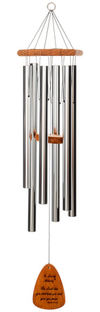In Loving Memory 42-inch Windchime, Silver w/The Lord Bless You and Keep You…