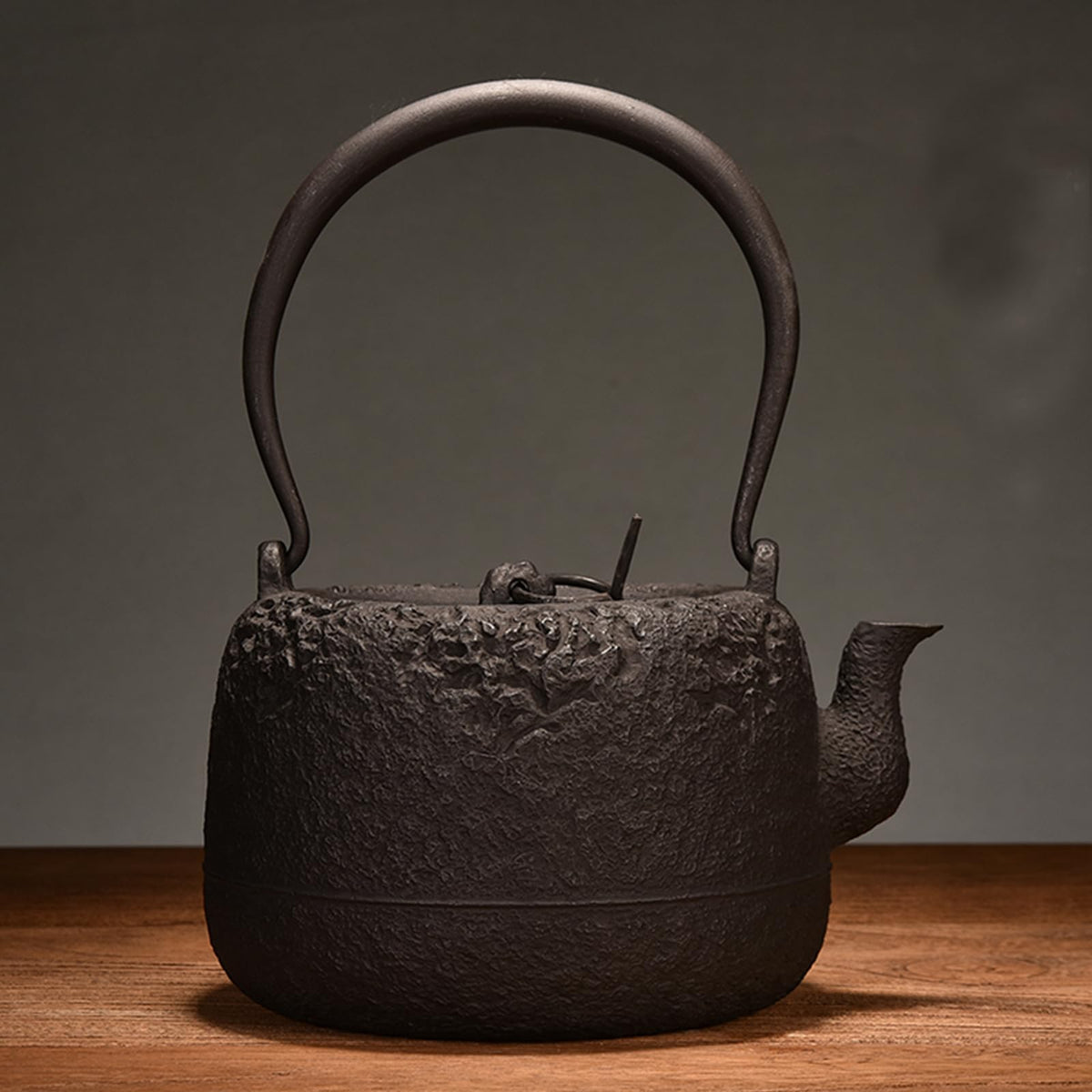 Cast Iron Teapot, Stovetop Safe Tea Kettle With handle, Asian Style Handmade Tea Pot For Home Camping Outdoor Use(1.2L, BlackA)