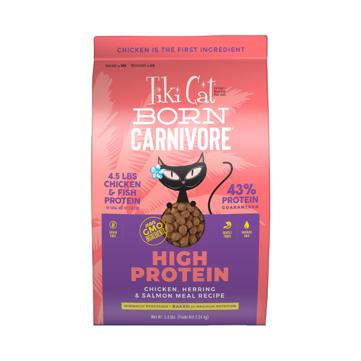 Tiki Cat Born Carnivore Dry Cat Food, Deboned Chicken & Egg, 11.1 lb Bag