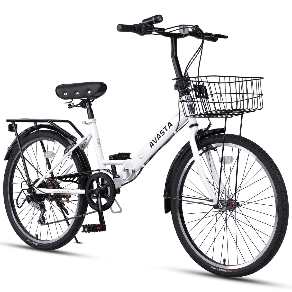 AVASTA Quartet Folding Bike, 20/24 Inch, 7-Speed, Dual Brakes