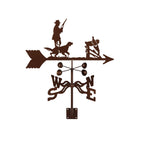 EZ Vane Steel Witch Weathervane with Wind Cups — 4-Sided Mount
