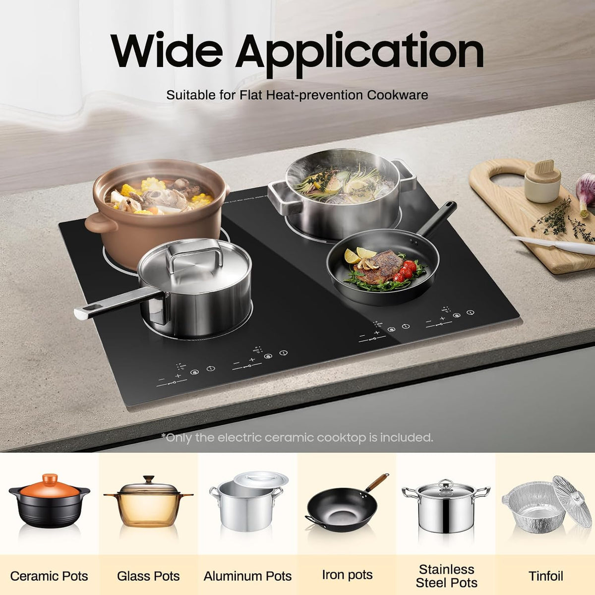 4 Burner Electric Cooktop, Electric Stove Hot Plate Portable Stove Top