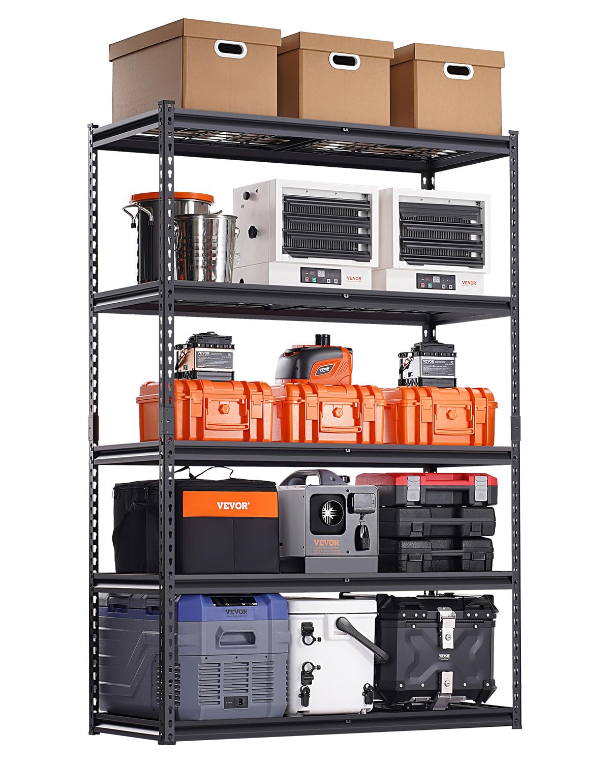 VEVOR Storage Shelving Unit 5-Tier Adjustable 2000 lbs Capacity 60"x24"x78"