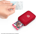 HP Sprocket Portable Photo Printer, print social media photos on 2x3 sticky-backed paper - red (Z3Z93A)