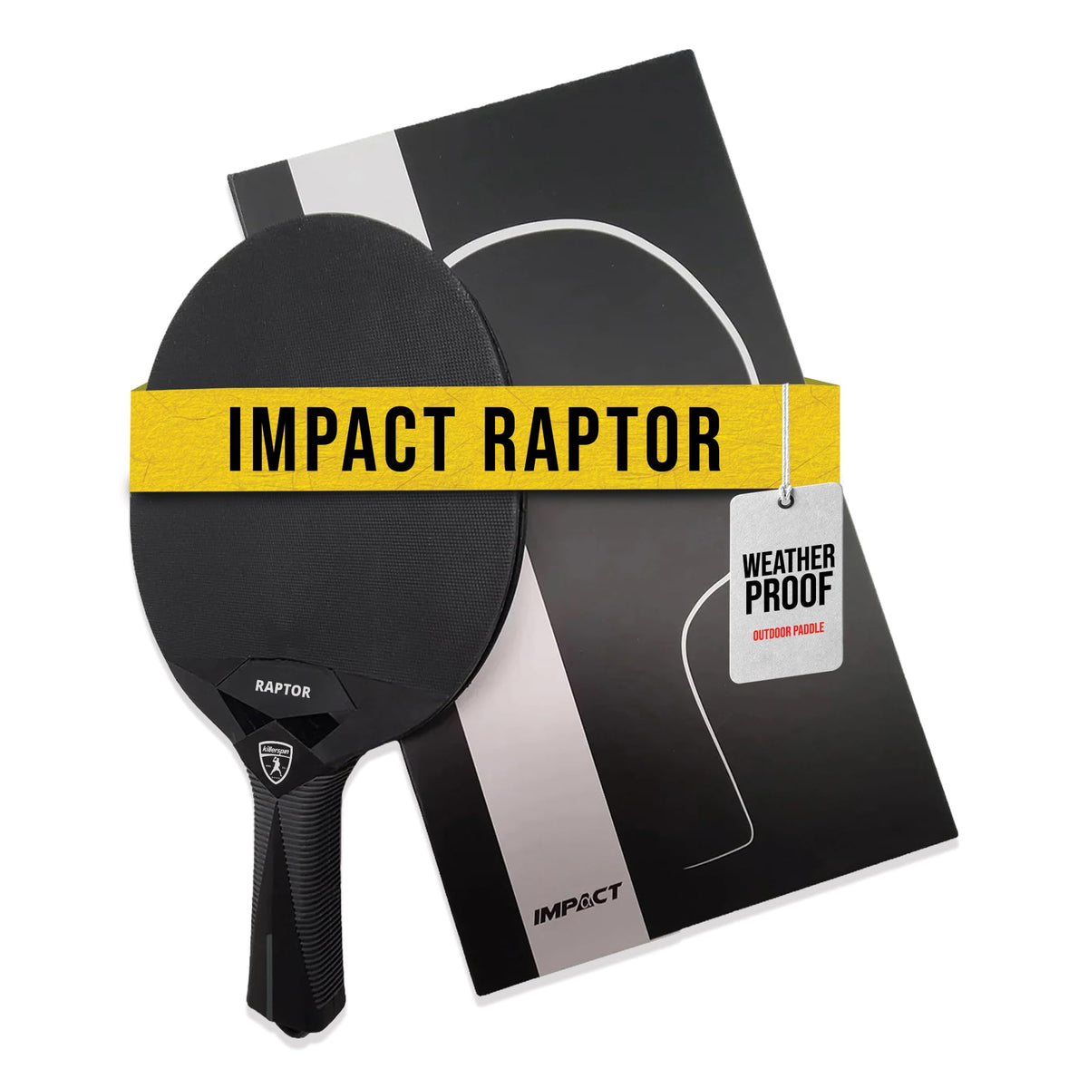 Killerspin Impact Series Table Tennis Paddles - Black/Black Ping Pong Racket, Table Tennis Equipment for Beginners/Intermediates - Ensures Solid Control and Spin