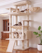 Heybly Cat Tree, 68 inch Multi-Level Cat Tower for Indoor Cats HCT025G