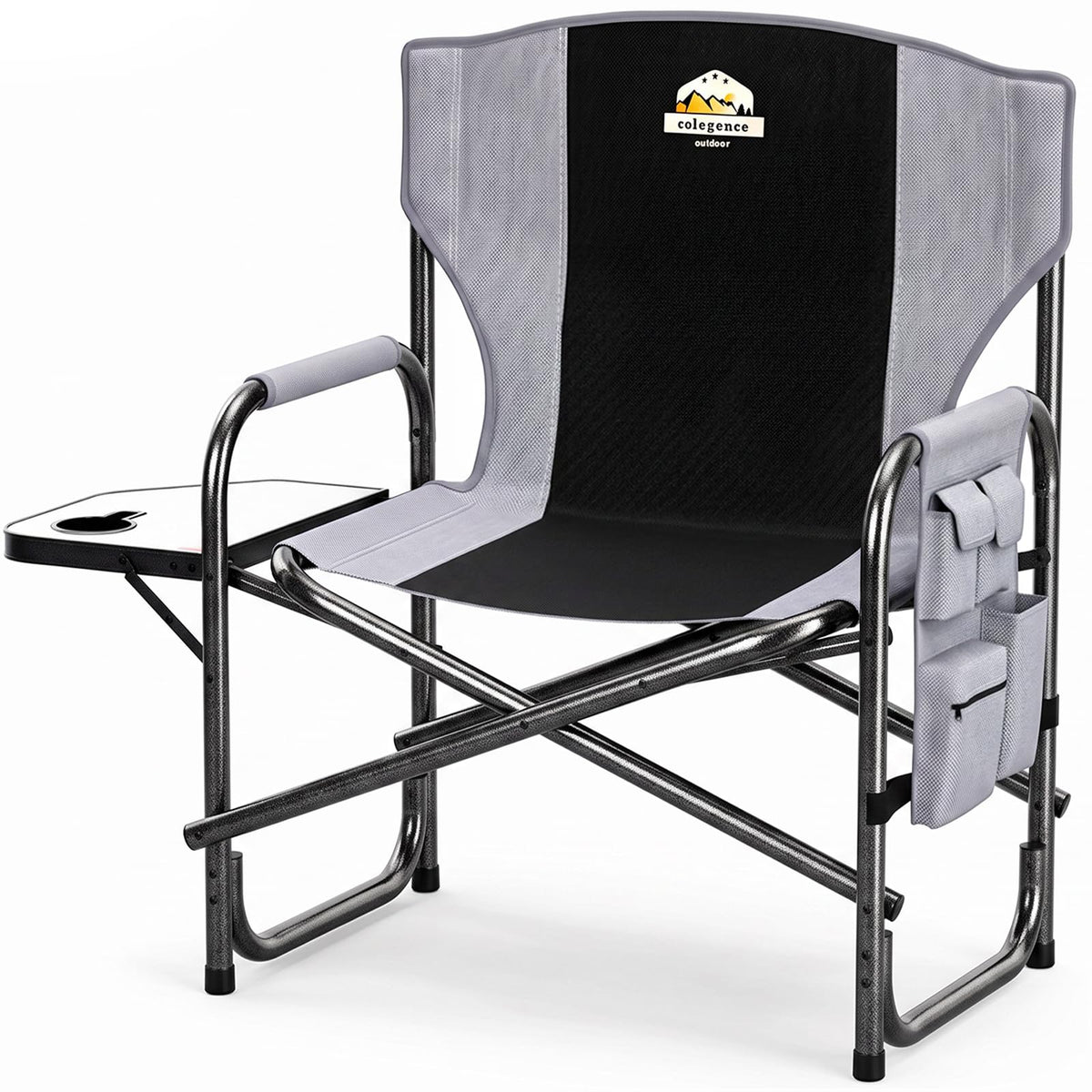 Colegence Oversized Camping Chair, 600-lb Capacity, Heavy-Duty Steel Frame