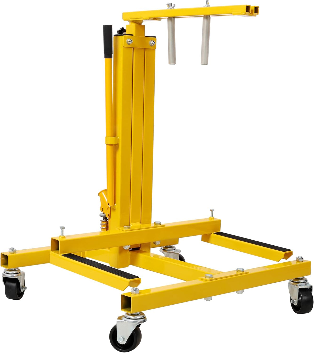 Hydraulic Car Lift, Jack Lifter for Car Door Installation and Removal, Red Steel Mobile Jack Stand with Hoist Dolly, Professional Tool for Garage Workshop, 2026 Upgrade (Yellow)