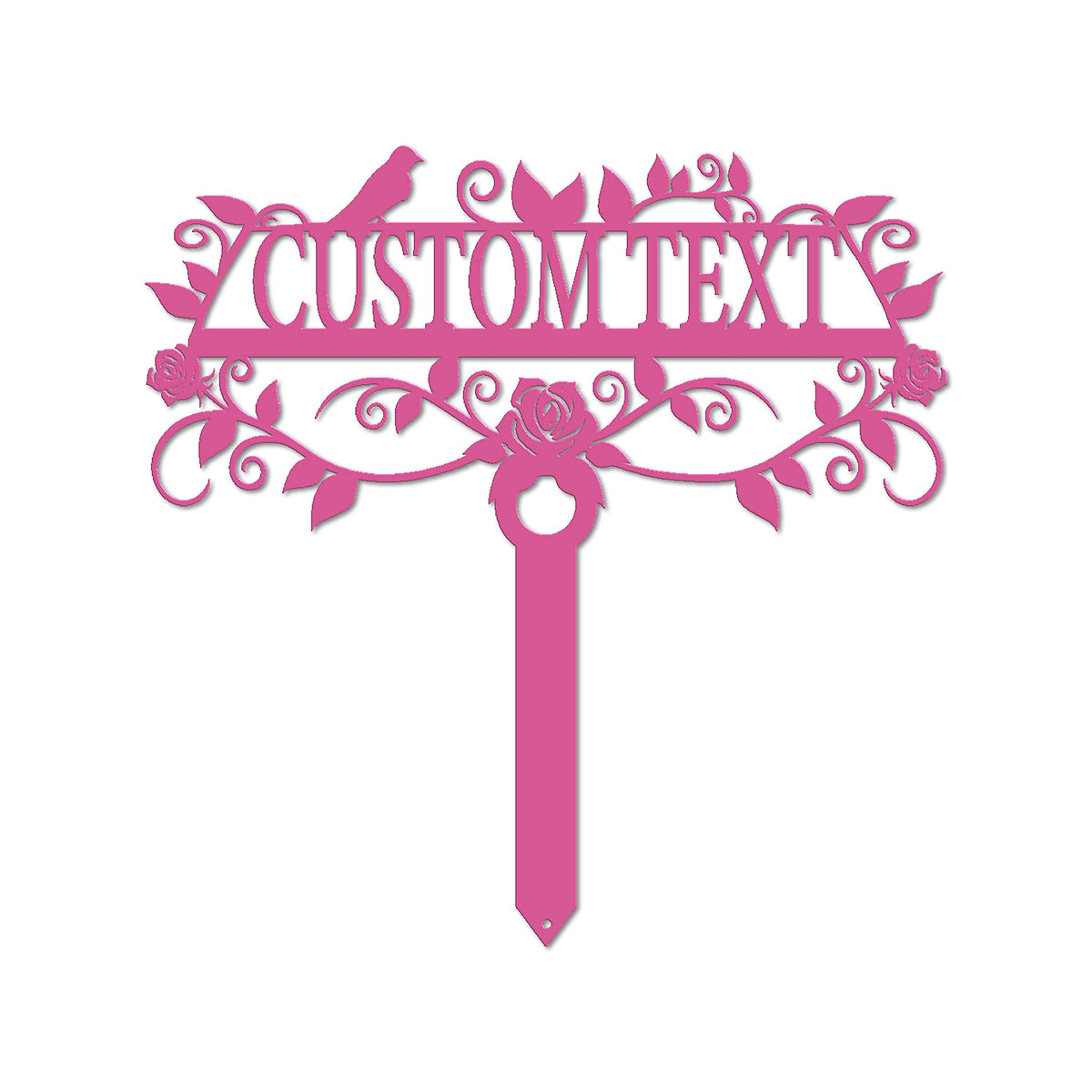 Lewis Design Company Rose Garden Custom Stake (25" W x 25" H, Black)