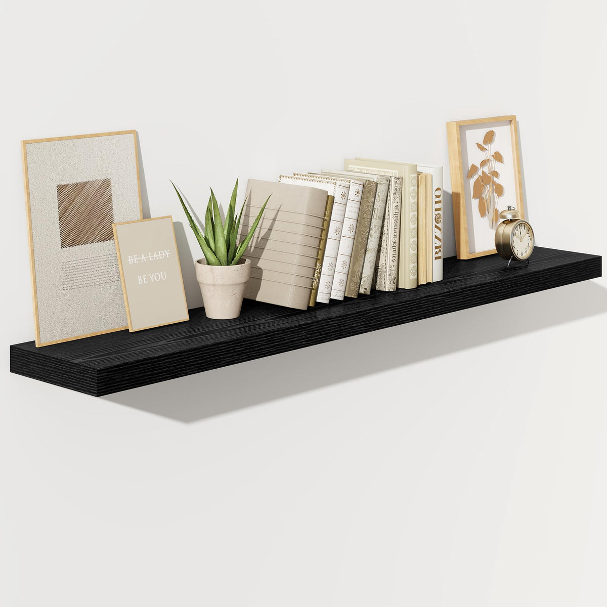 Fun Memories Floating Shelves - 2 Pack 12 Inch Rustic Wooden Wall Shelves - Extra Deeper & Thicker Wall Mounted Storage Shelf for Living Room, Kitchen, Farmhouse - 36" W x 12" D x 1.8" H - Brown