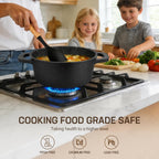 16PCS Nonstick Pots and Pans Set, Premium Nonstick Cookware with Lids and Utensils, 2.4QT to 8.8QT Casseroles, Healthy Kitchen Cookware Set, Dishwasher Safe, Induction Compatible, Black