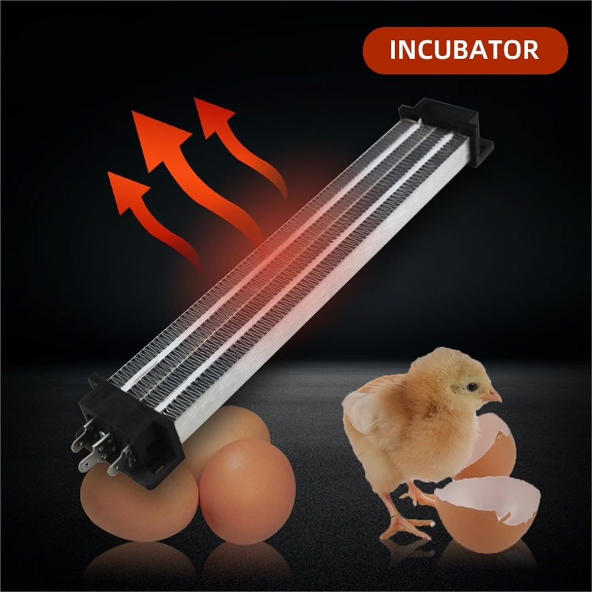 220V 2000W PTC ceramic air heater with insulated plastic bracket conductive type 242B2 297 * 50.5 * 26mm