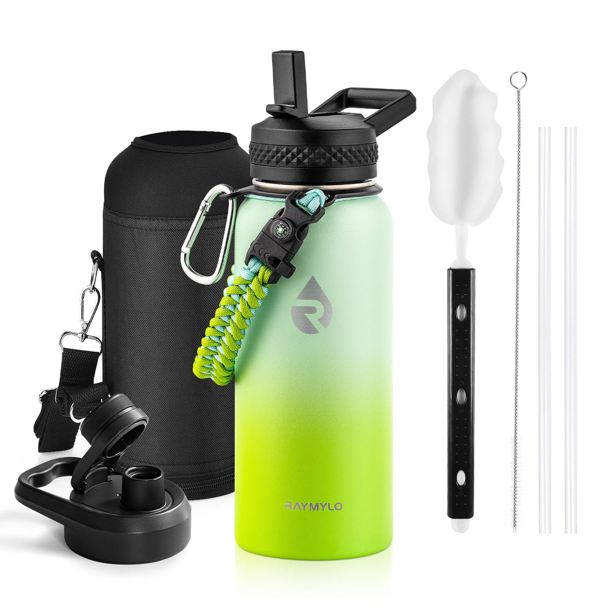 RAYMYLO Insulated Water Bottle 40 oz, Triple Wall Vacuum Stainless Steel