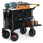 TIMBER RIDGE 400L Folding Double Decker Wagon with Brakes, 54" Extra Long