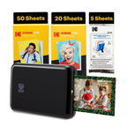 Kodak Step Instant Color Photo Printer with Bluetooth/NFC, ZINK Technology & Kodak App for iOS & Android (Pink) Starter Bundle