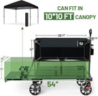 TIMBER RIDGE 400L Folding Double Decker Wagon with Brakes, 54" Extra Long