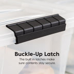IRIS USA 6-Pack 72 Quart Storage Bins with Lids, Clear