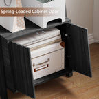 4-Tier Ladder Bookshelf with Storage Cabinet,Display Shelf,Black