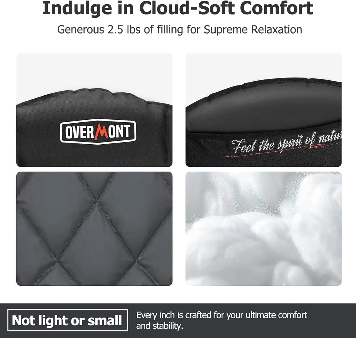 Overmont 2-Pack Oversized XL Camping Chairs - 500 lb Support
