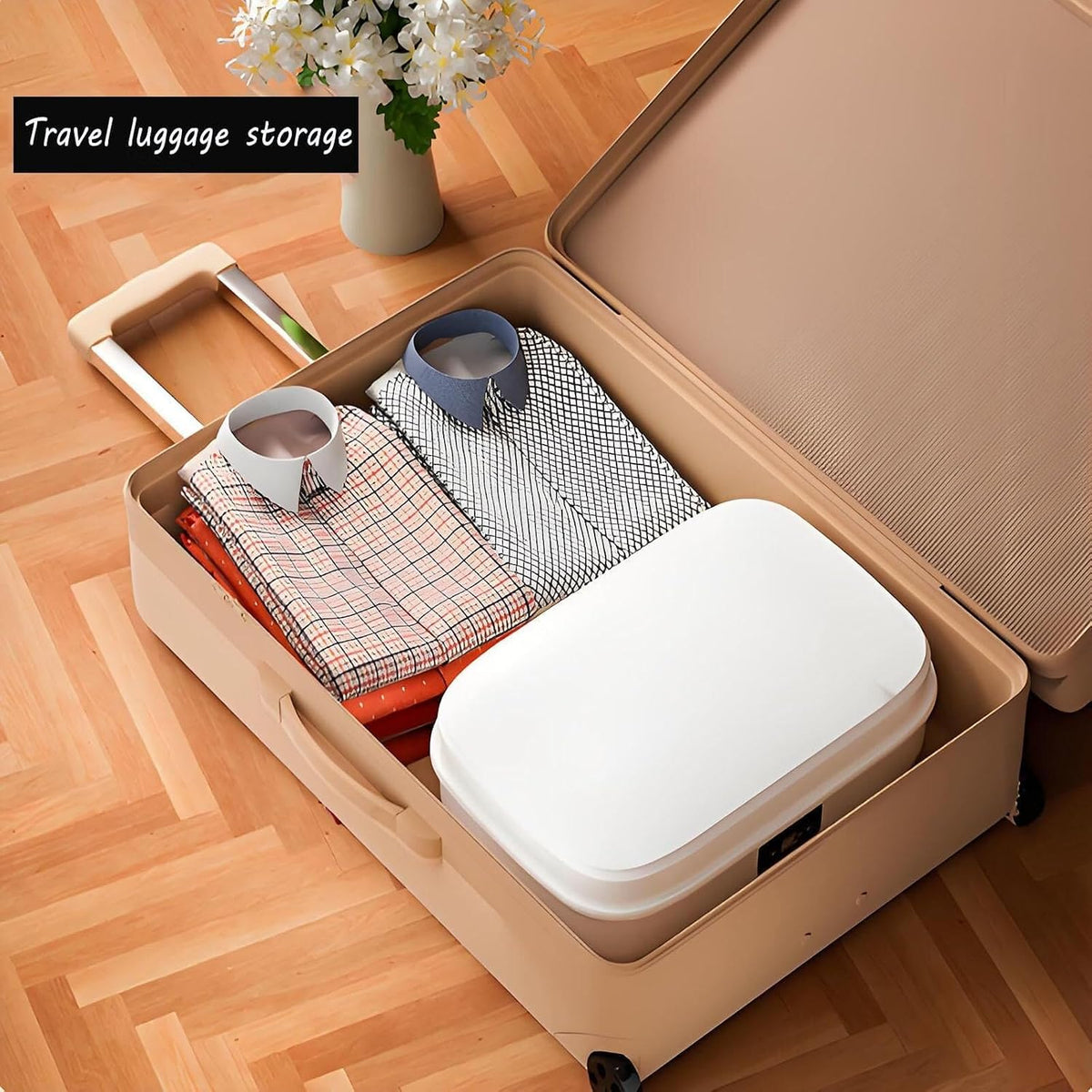 Portable Clothes Dryer for Apartment RV Travel Small Quiet Fast-Drying Machine with 240m Timer Folding Ironing Machine