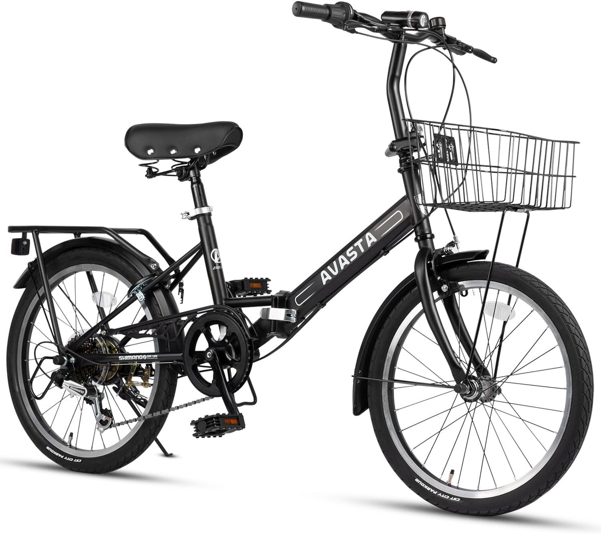 AVASTA Quartet Folding Bike, 20/24 Inch, 7-Speed, Dual Brakes