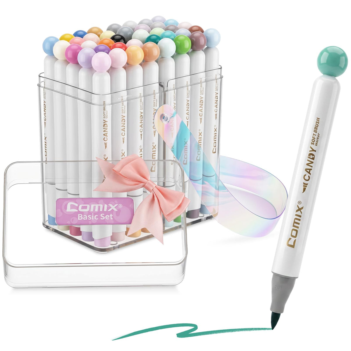 Comix Alcohol Markers Brush Tip, Art Markers 120 Professional Colors