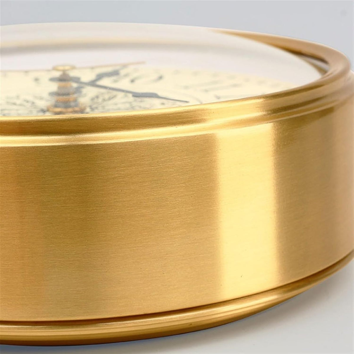 SONGCHAO Home Decor Living Room Table Clock Decoration Nordic Living Room Decoration Clock Copper Simple Desk Clock Alarm Clocks for Bedrooms(B)