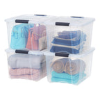 IRIS USA 6-Pack 54 Quart Storage Bins with Lids, Clear